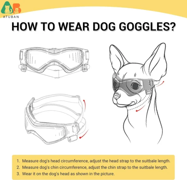 Dog Perfume Small Breed UV Protection Goggles - Image 3